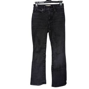 Madewell Black Mid Rise Kick Out Bootcut Jeans Size 25